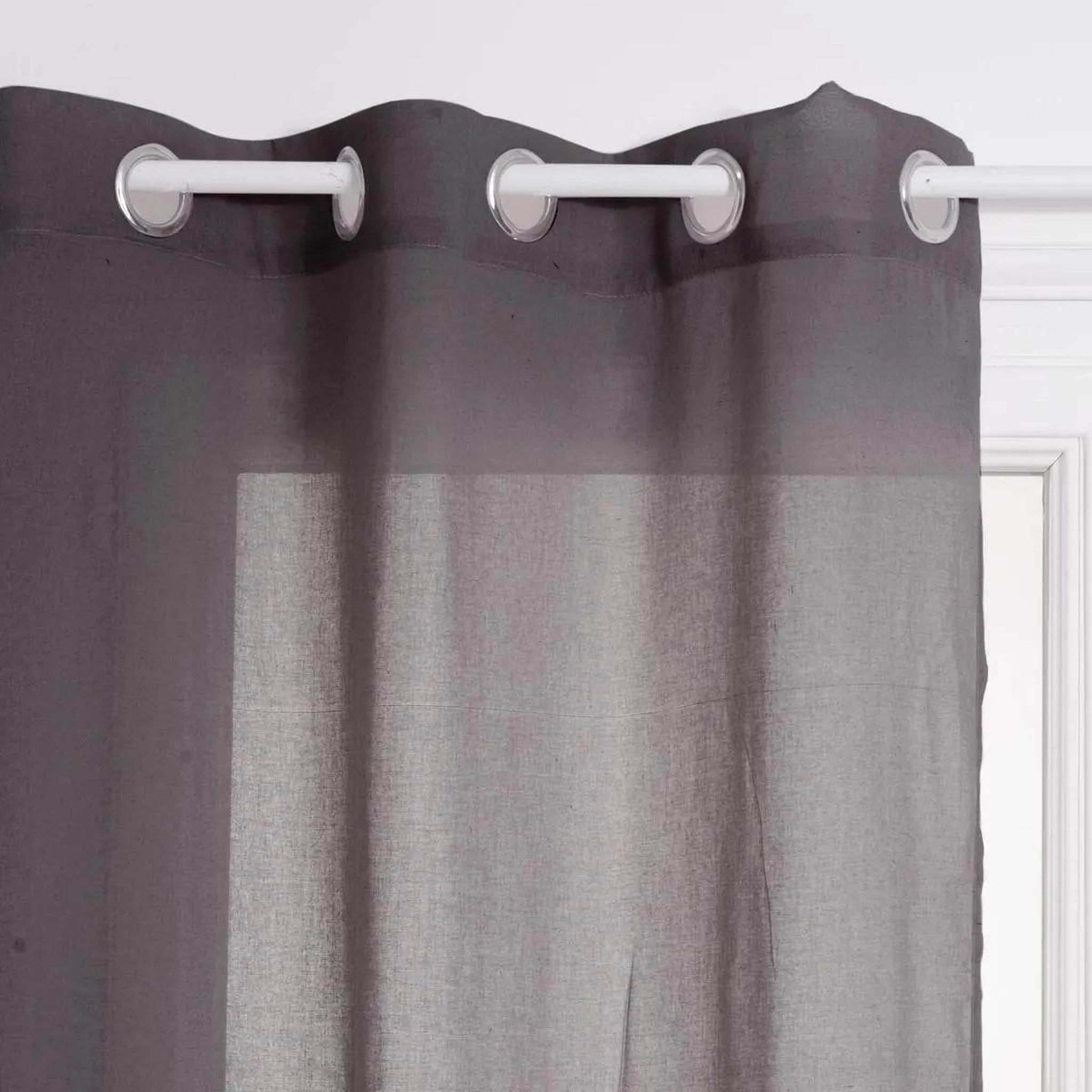 Voir la diapositive 2 : ATMOSPHERA Rideau voilage  ana  140x240cm gris
