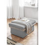 Voir la diapositive 5 : BEST MOBILIER Wilson - pouf avec rangement en tissu et tissu texturé