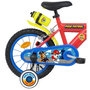 Voir la diapositive 2 : Nickelodeon Vélo enfant 14'' - Modèle Pat Patrouille pour enfant de taille 95à 110 cm avec stabilisateurs - 2 freins - Plaque décorative avant - Porte bidon & pneus gonflables