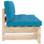 Voir la diapositive 4 : VIDAXL Canape central palette de jardin bois de pin impregne