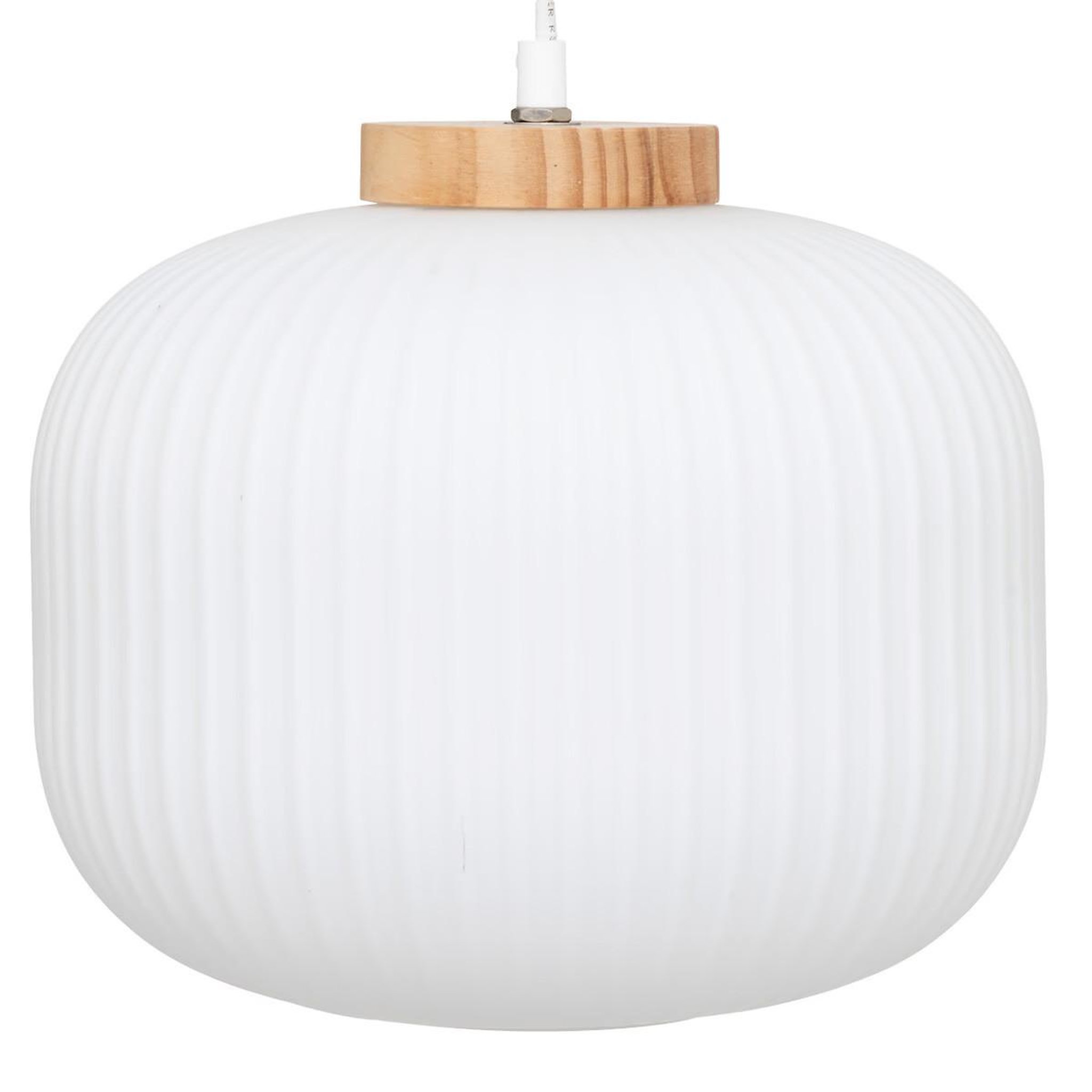 Voir la diapositive 2 : ATMOSPHERA Lampe suspension en verre  travis  25cm blanc