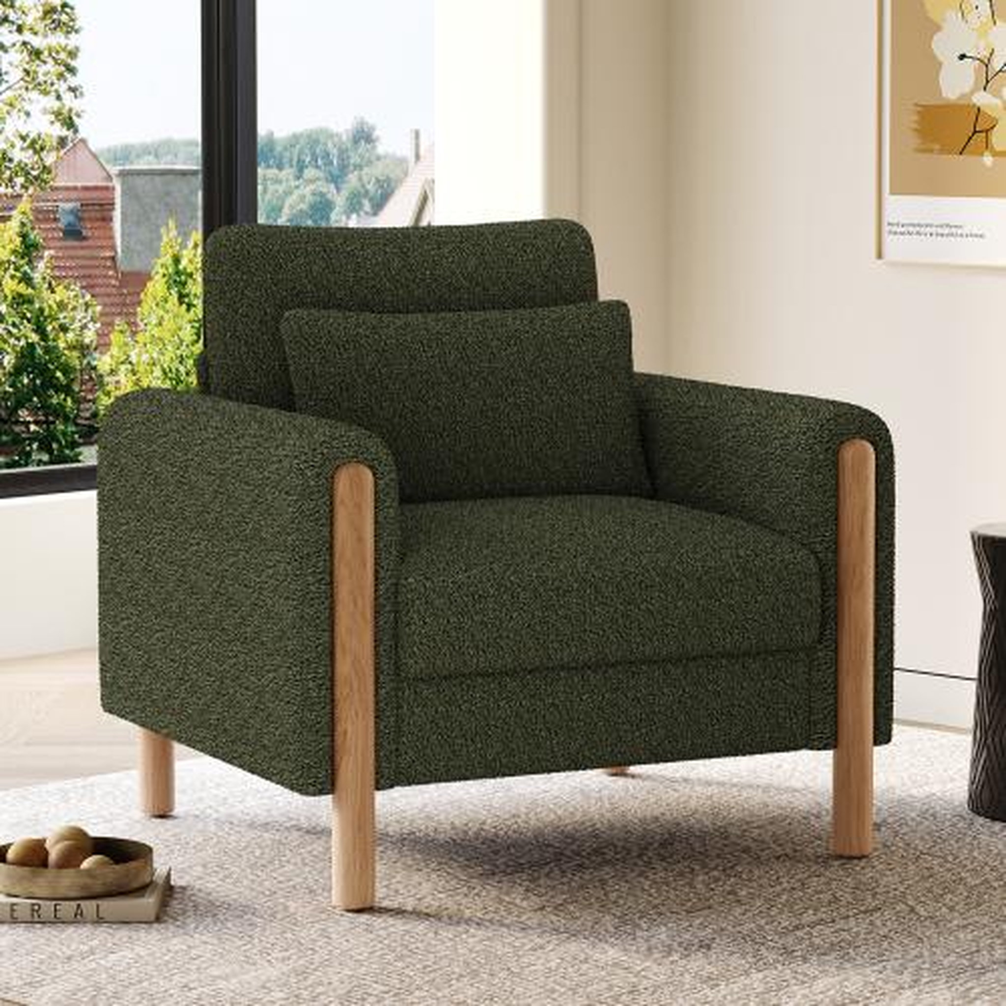 Voir la diapositive 2 : MERAX Fauteuil avec pieds bois