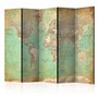 Paris Prix Paravent 5 Volets  Turquoise World Map  172x225cm