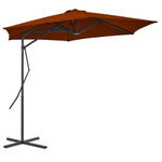 VIDAXL Parasol de jardin avec mat en acier terre cuite 300x230 cm