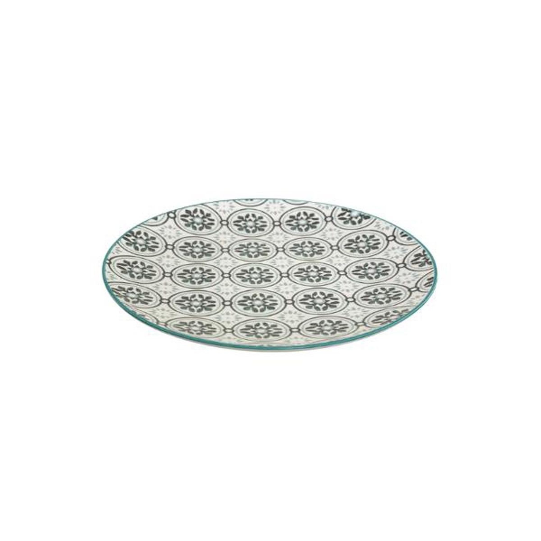 Voir la diapositive 2 : SECRET DE GOURMET Lot de 6 assiettes plates  dolce  27cm vert