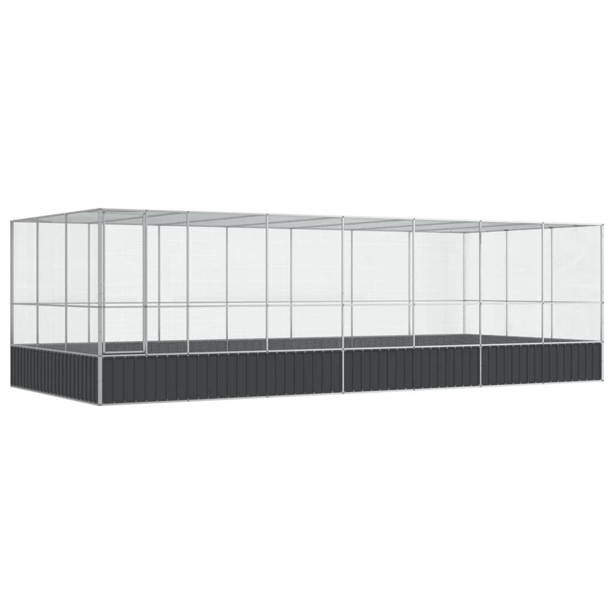 Voir la diapositive 2 : VIDAXL Voliere avec extension argente 725x307x212 cm acier