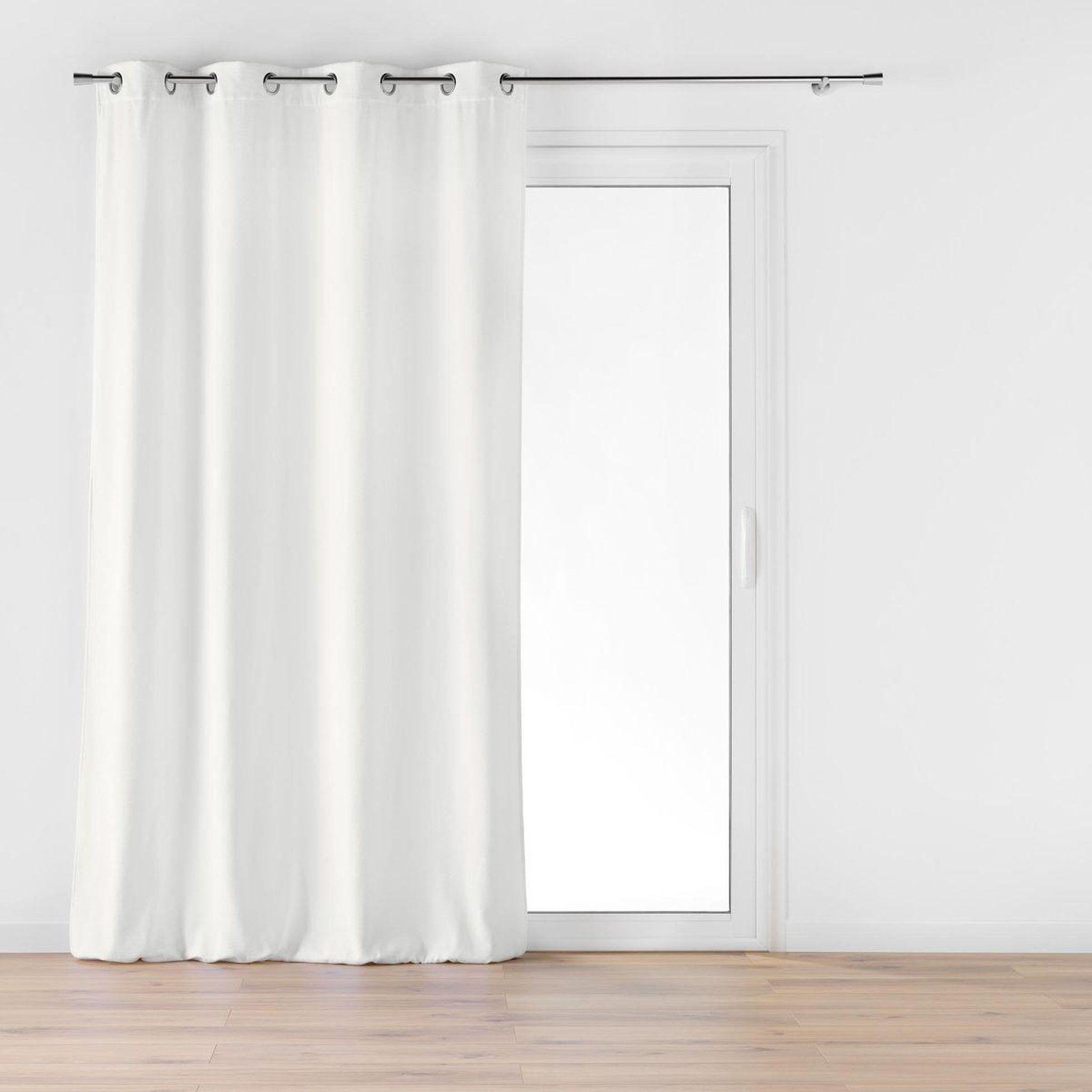Douceur d'Intérieur Rideau à œillets en velours  mika  140x260cm blanc