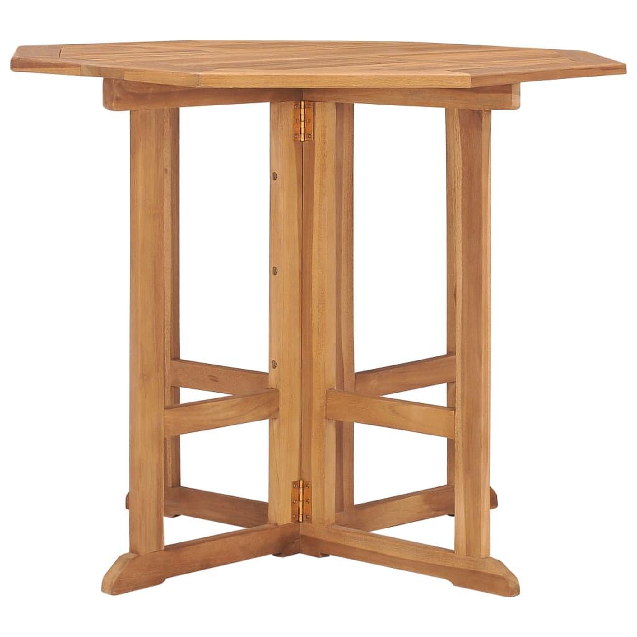 Voir la diapositive 3 : VIDAXL Table a dîner pliable de jardin Ø90x75 cm Bois de teck solide