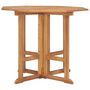 Voir la diapositive 3 : VIDAXL Table a dîner pliable de jardin Ø90x75 cm Bois de teck solide
