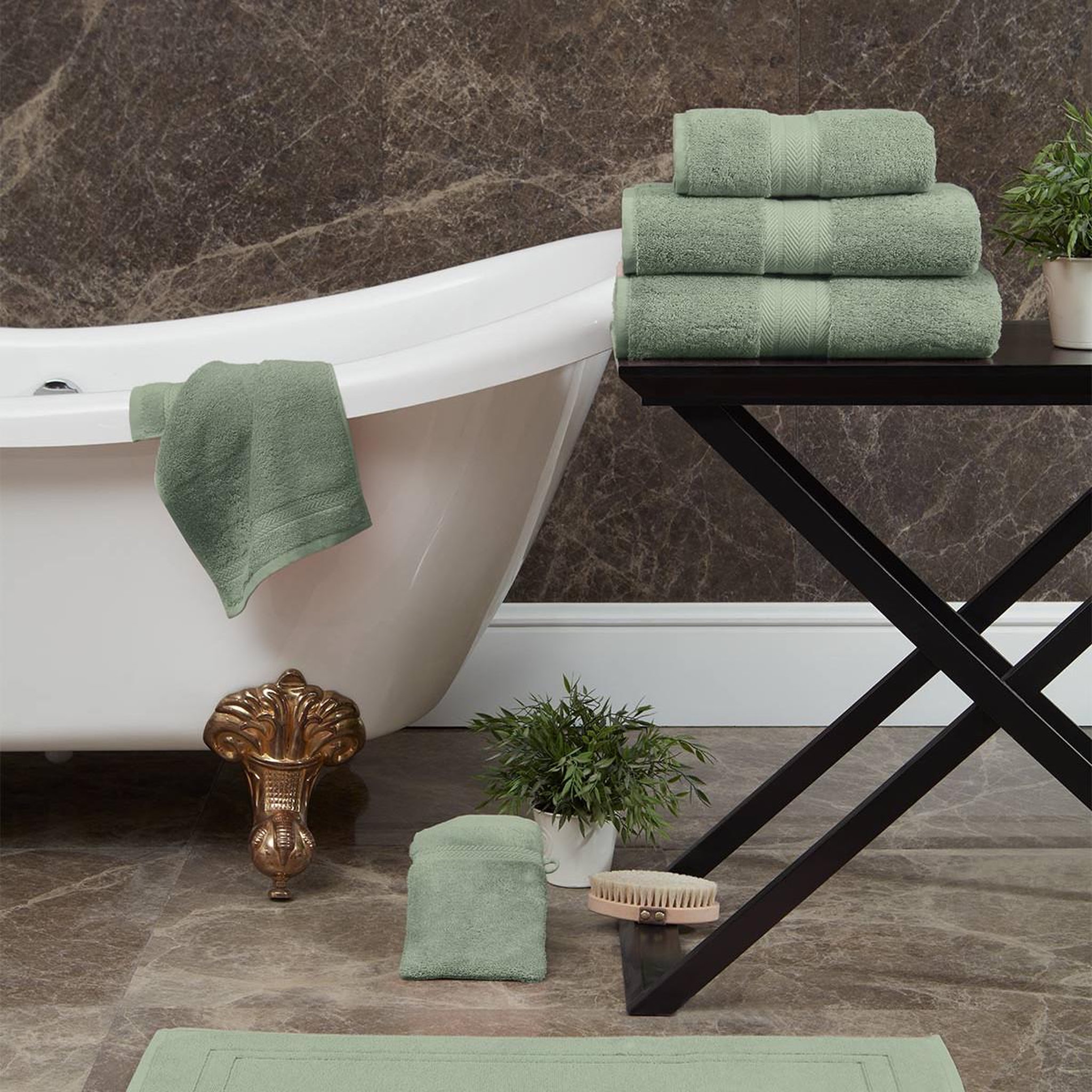 Voir la diapositive 3 : Sensei Maison Drap de bain 550 g/m² LUXURY - 70x140 cm