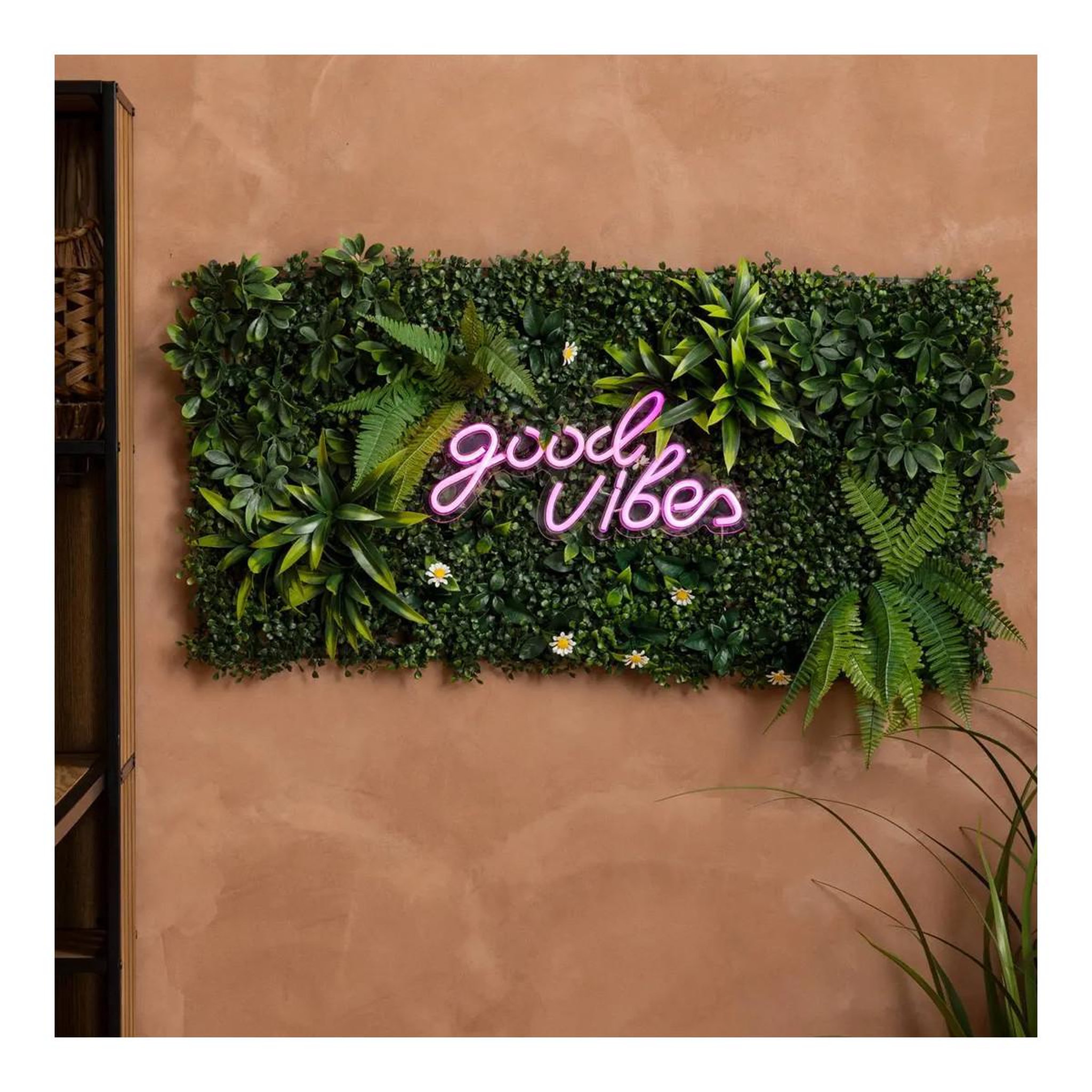 Voir la diapositive 3 : ATMOSPHERA Carré végétal artificiel jungle  izy  50cm vert