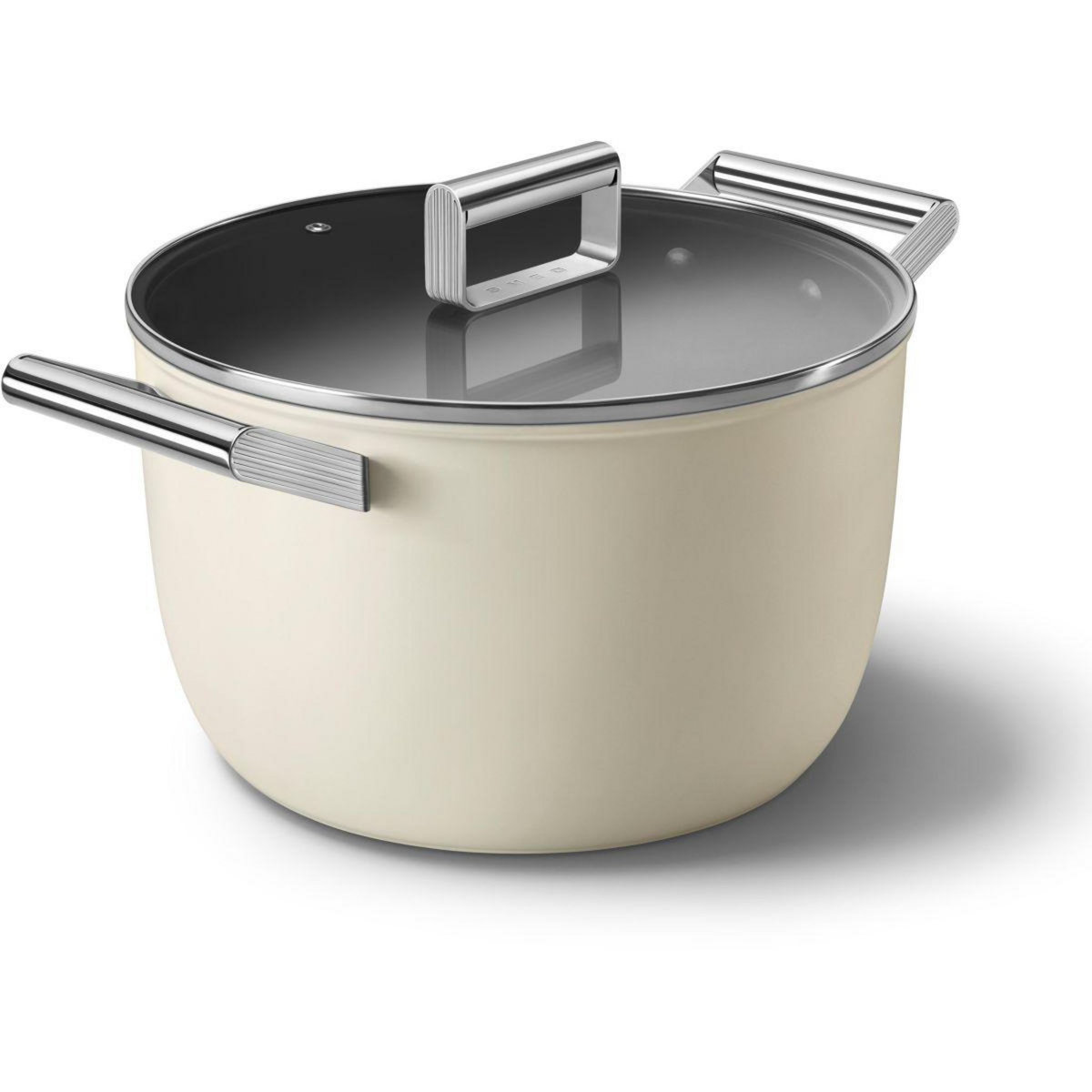 SMEG Faitout diam 26 cm tout feux creme mat