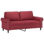 Voir la diapositive 2 : VIDAXL Canape a 2 places Rouge bordeaux 140 cm Similicuir