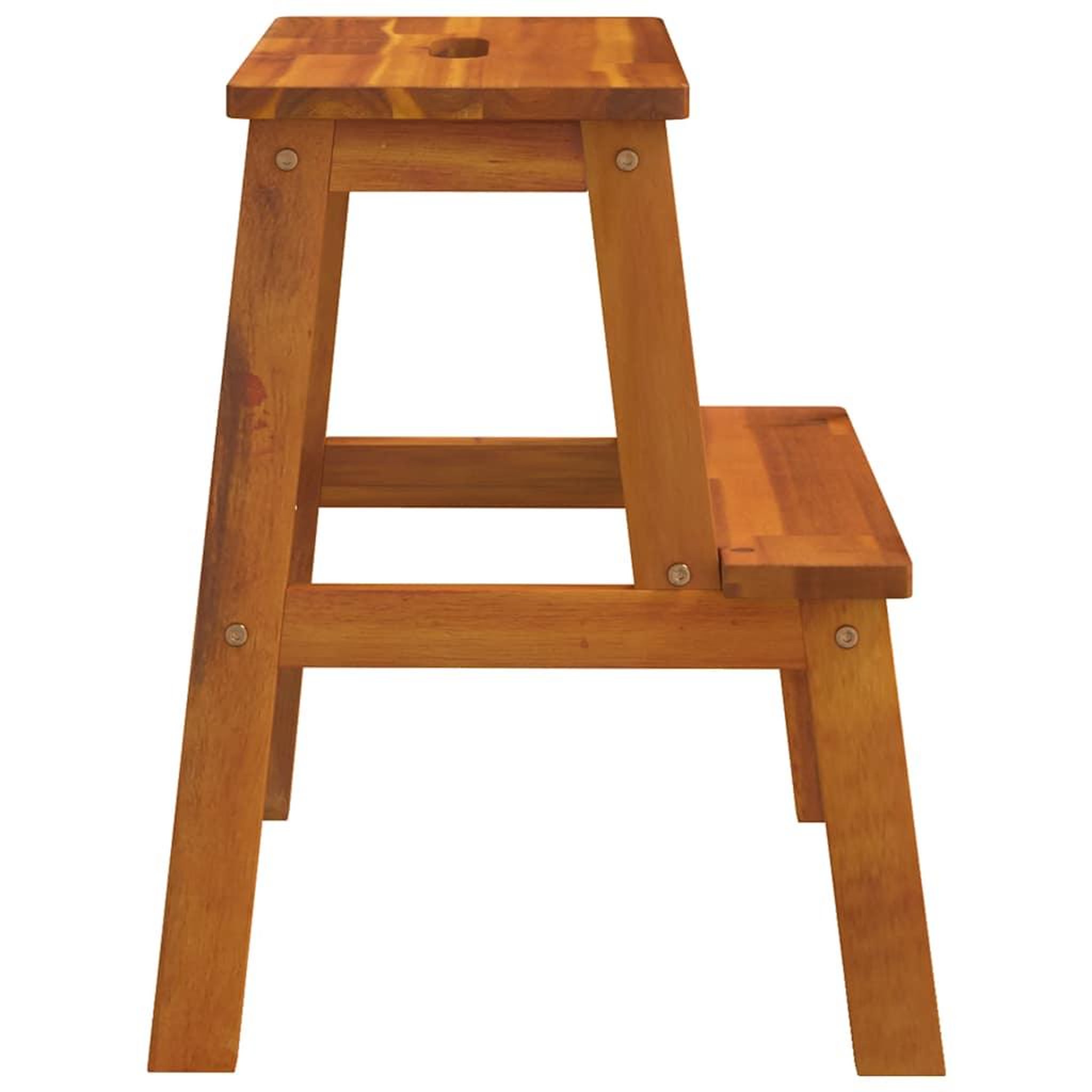 Voir la diapositive 5 : VIDAXL Tabouret-escabeau 2 marches 40x38x50 cm bois d'acacia solide