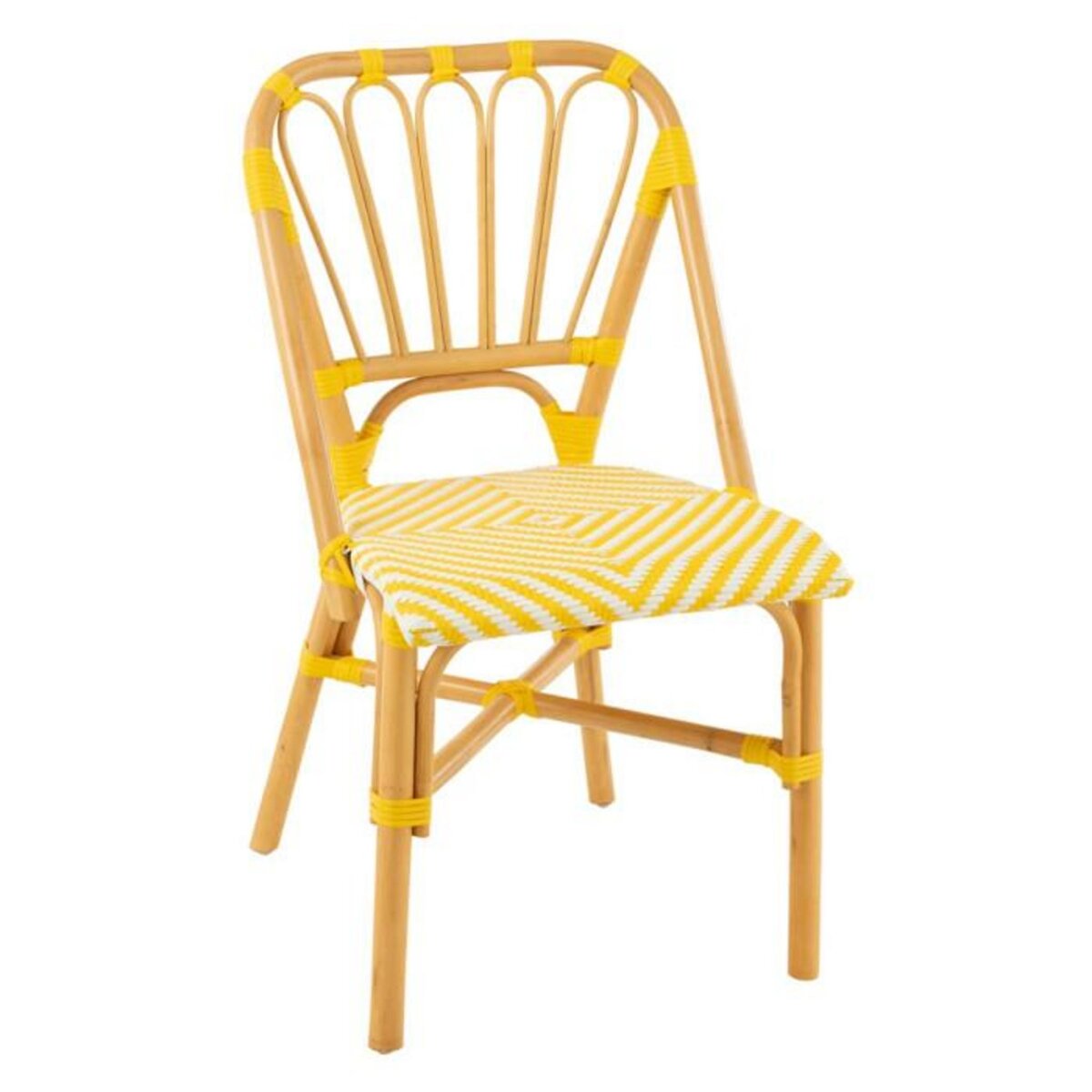 Paris Prix Chaise en Rotin  Danial  85cm Jaune