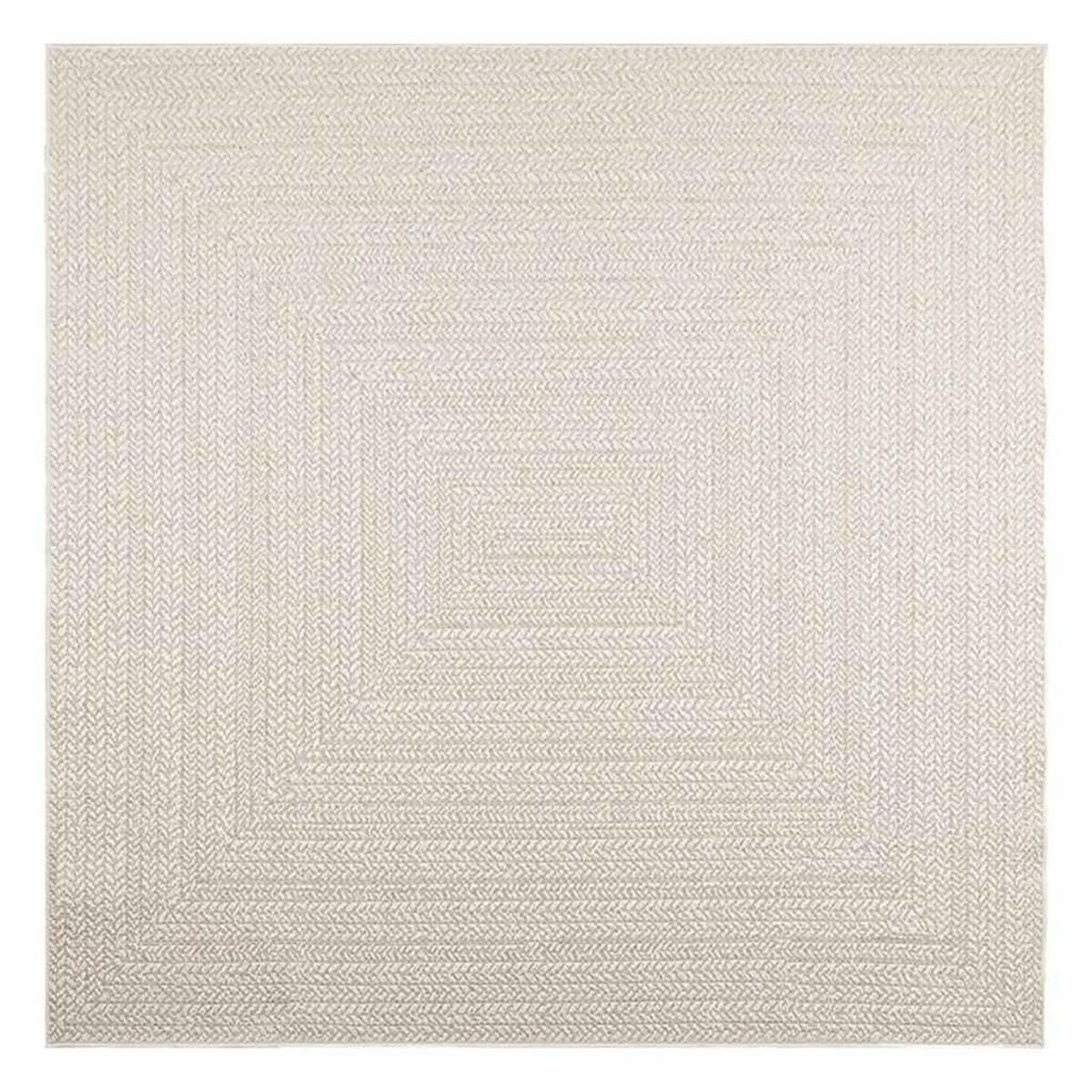 VIDAXL Tapis ZIZUR creme 200x200 cm aspect de jute interieur exterieur