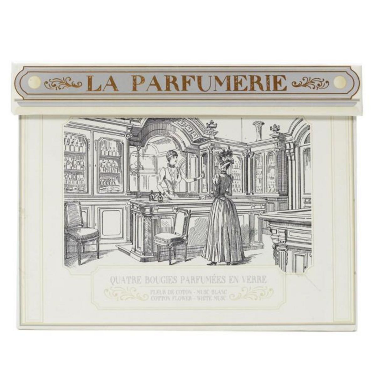 Paris Prix Coffret 4 Bougies Parfumées  Parfumerie  35g Blanc