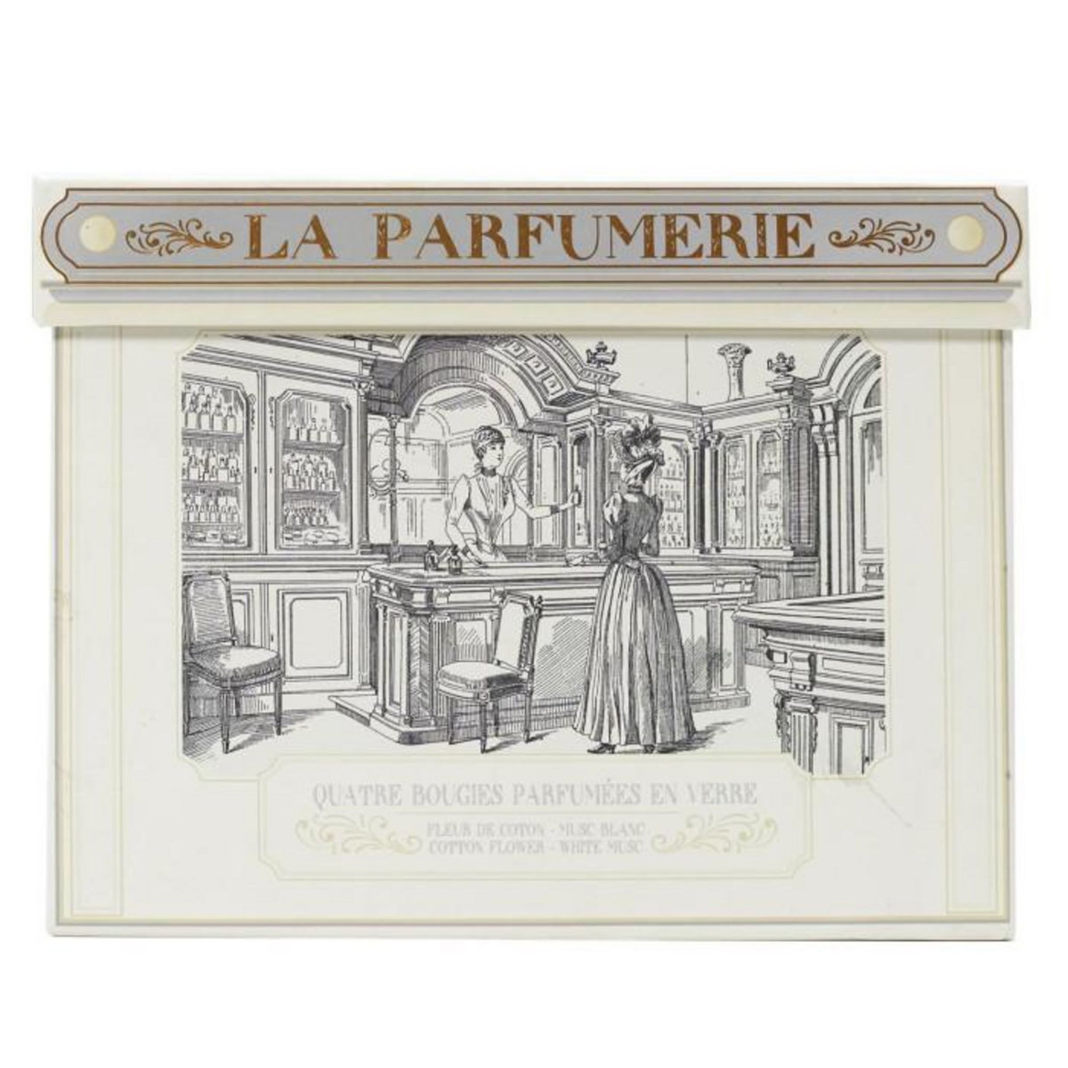 Paris Prix Coffret 4 Bougies Parfumées  Parfumerie  35g Blanc