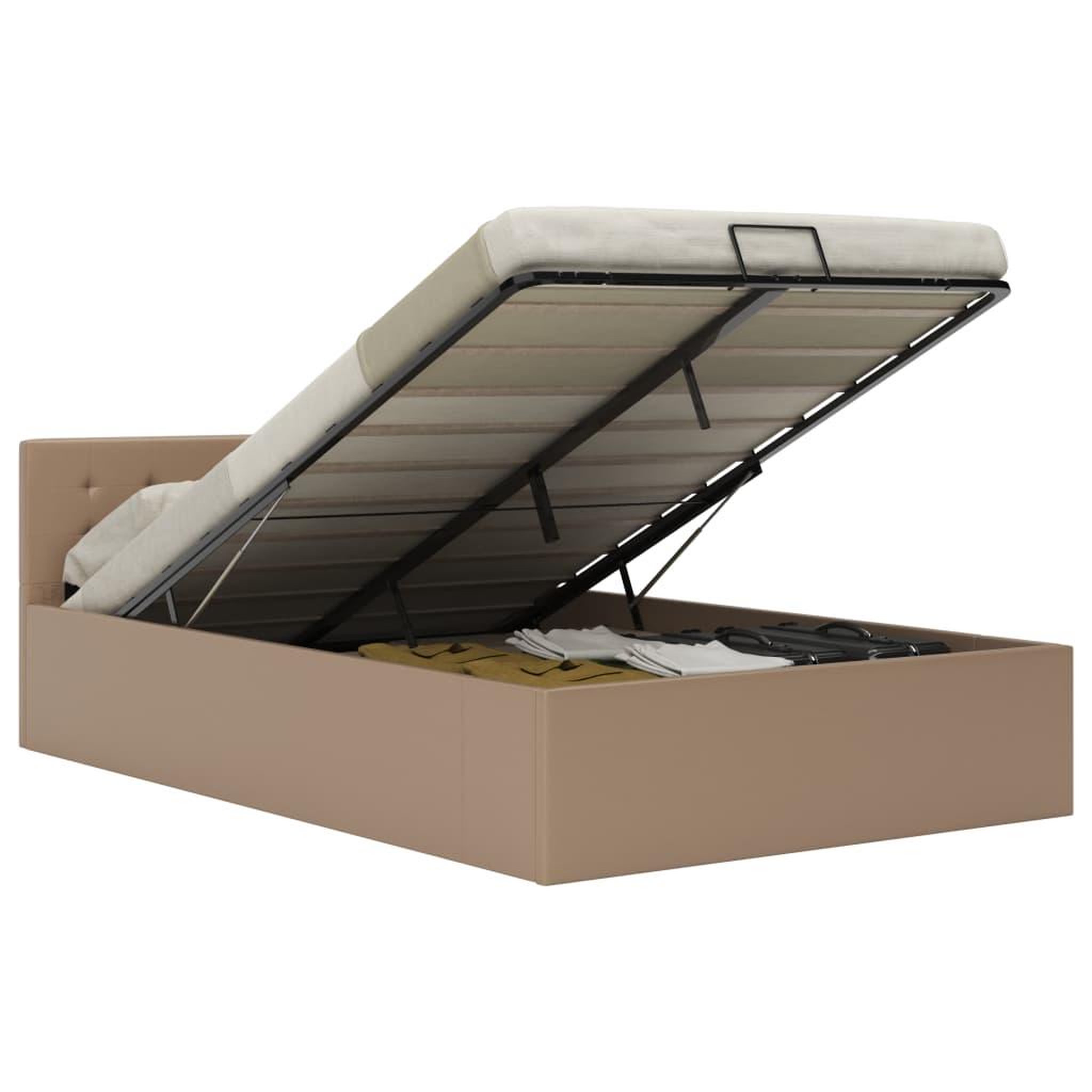VIDAXL Cadre de lit a rangement hydraulique sans matelas 140x200 cm