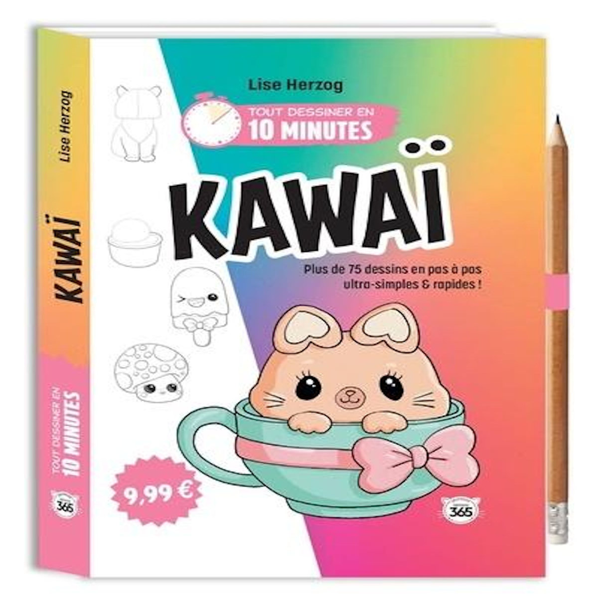 KAWAI. PLUS DE 75 DESSINS EN PAS A PAS ULTRA-SIMPLES & RAPIDES ! AVEC UN CRAYON OFFERT, Herzog Lise