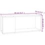 Voir la diapositive 6 : VIDAXL Meuble TV Blanc 80x24x32 cm Bois d'ingenierie
