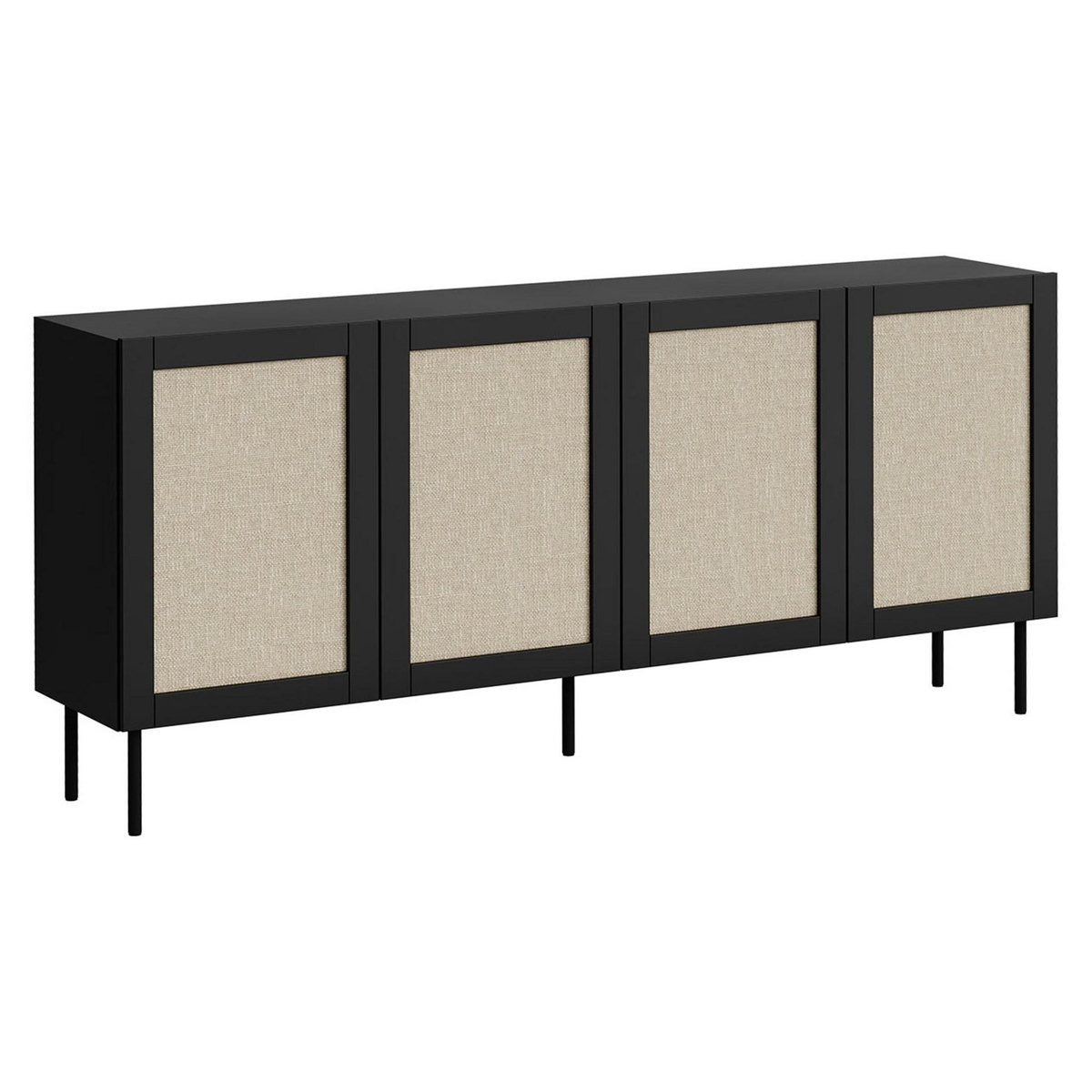 BEST MOBILIER Jose - buffet - bois et jute - 200 cm