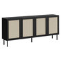 Voir la diapositive 3 : BEST MOBILIER Jose - buffet - bois et jute - 200 cm