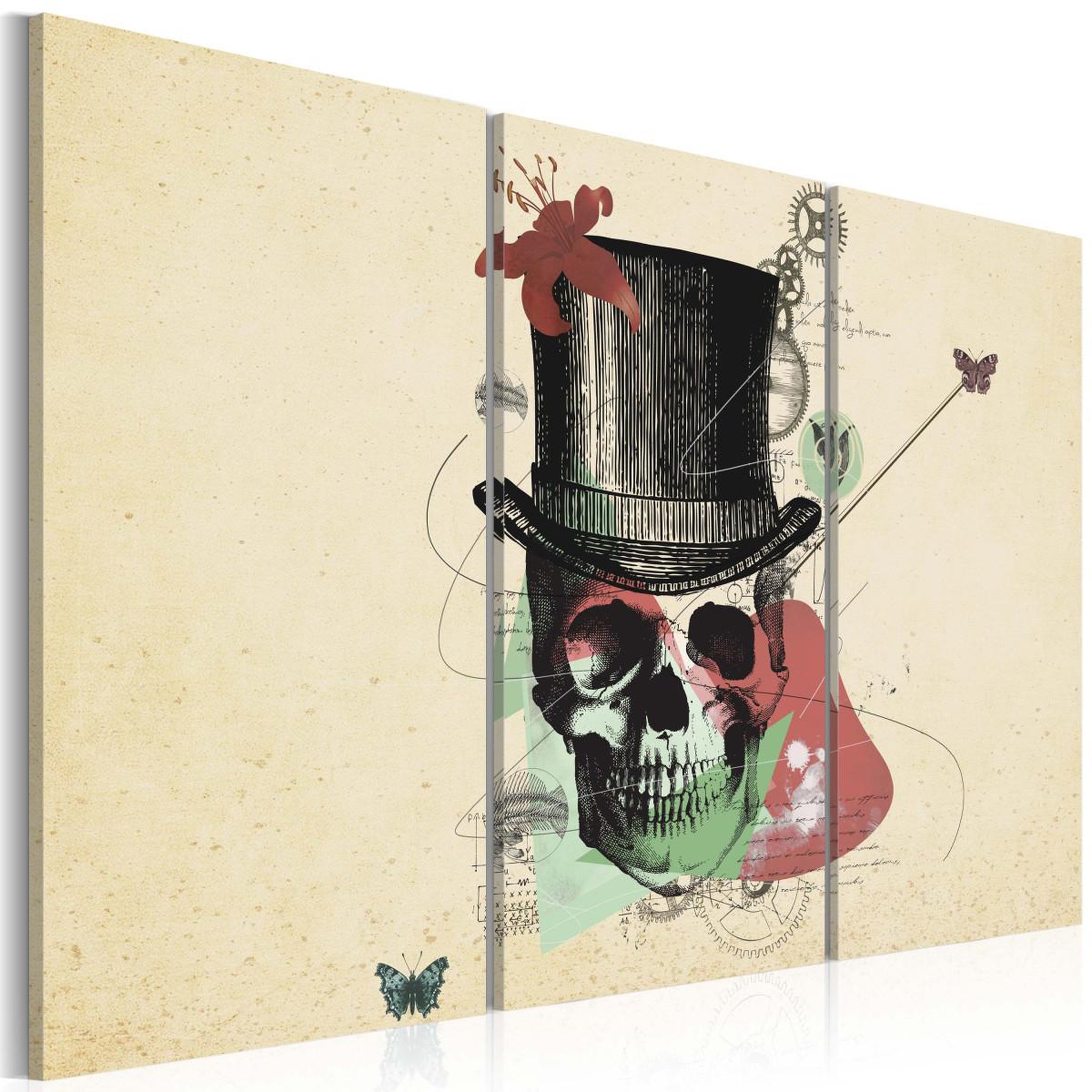 Paris Prix Tableau imprimé  gentleman's skeleton. Coloris disponibles : Multicolore