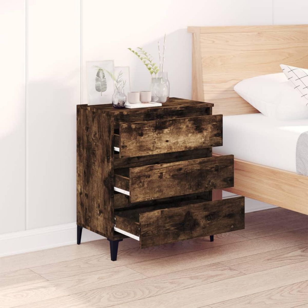 VIDAXL Buffet Chene fume 60x35x70 cm Bois d'ingenierie