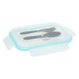 Voir la diapositive 4 : FIVE Lunch Box Avec Couverts  Clipeat  1L Bleu