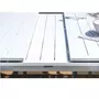 DCB GARDEN Table de jardin 240/300x100cm aluminium blanc MYKONOS