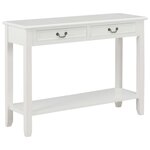 VIDAXL Table console Blanc 110x35x80 cm Bois
