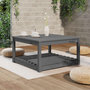Voir la diapositive 3 : VIDAXL Table de jardin gris 82,5x82,5x45 cm bois massif de pin
