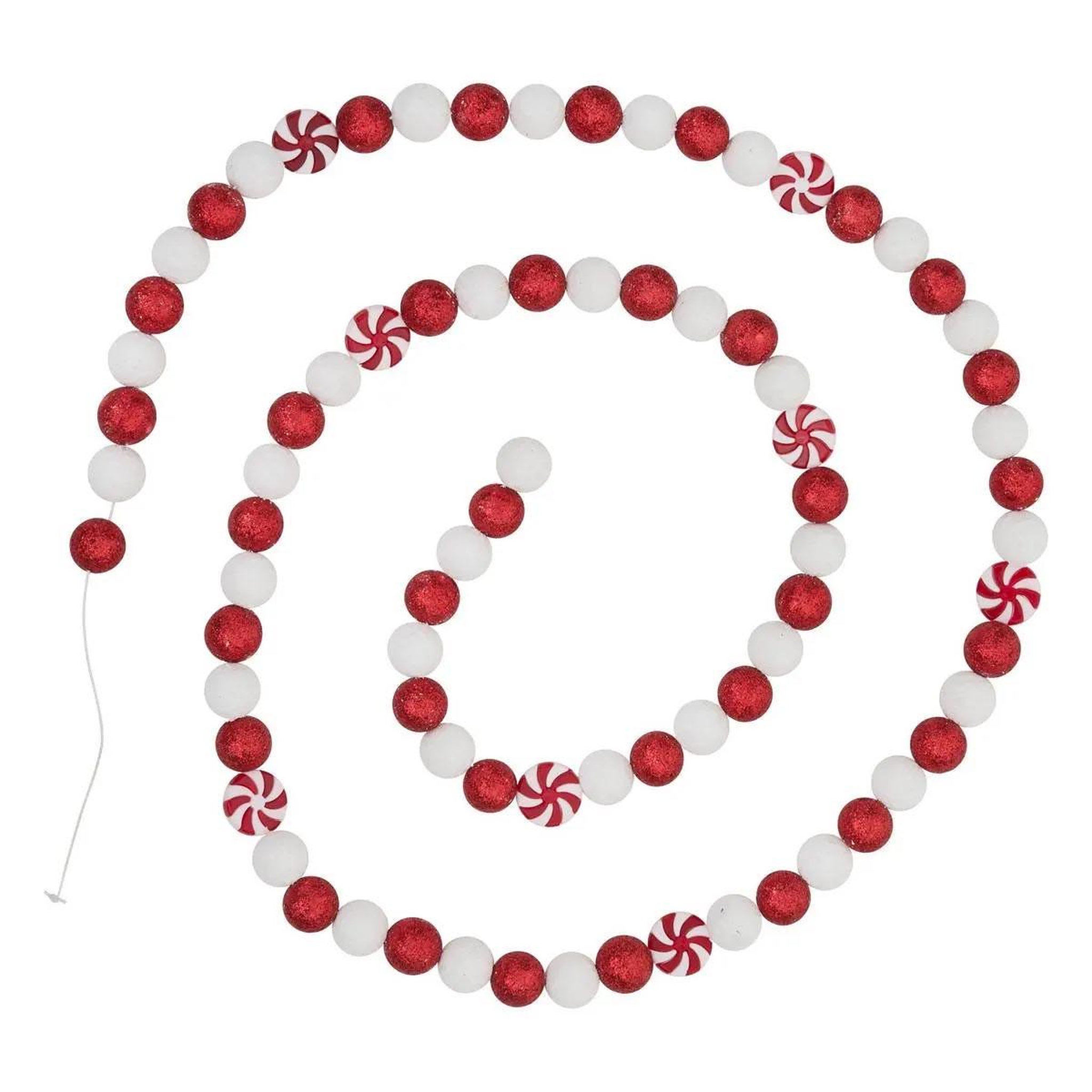 ATMOSPHERA Guirlande de noël  gourmande  180cm rouge & blanc