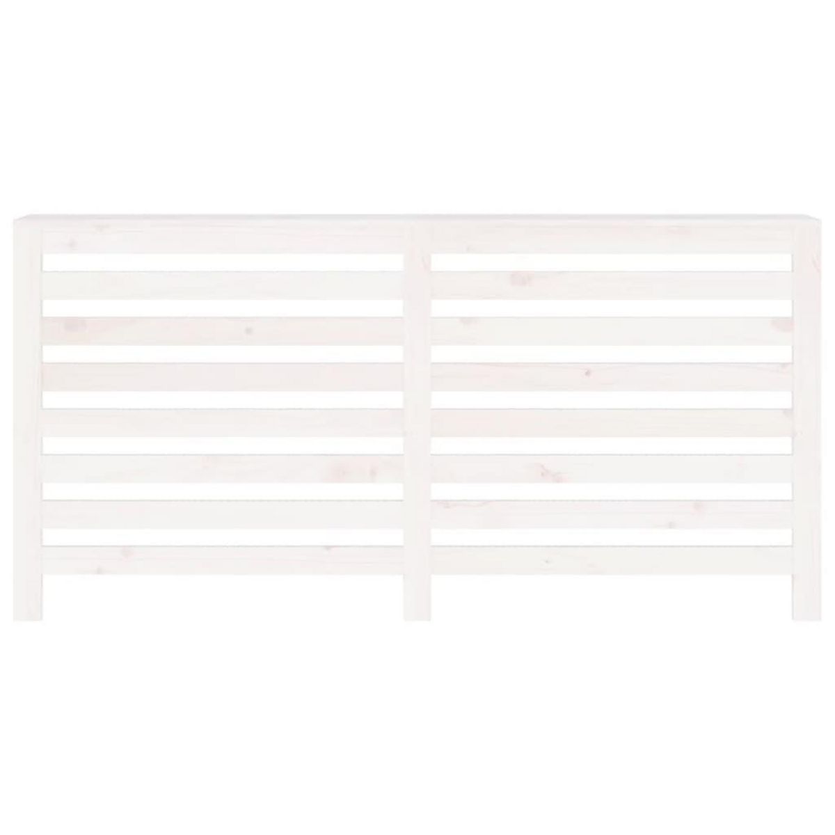 VIDAXL Cache-radiateur Blanc 169x19x84 cm Bois massif de pin