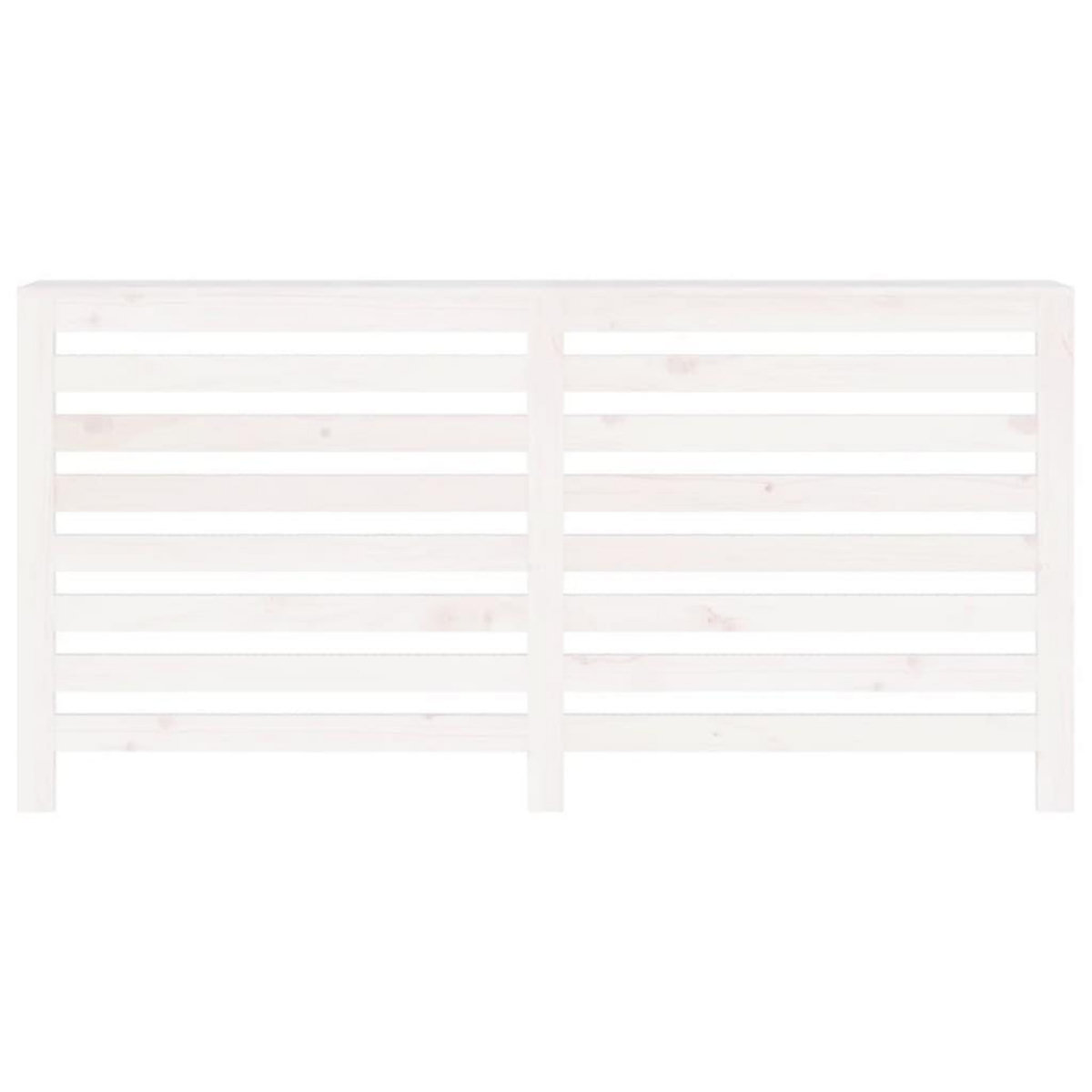 VIDAXL Cache-radiateur Blanc 169x19x84 cm Bois massif de pin