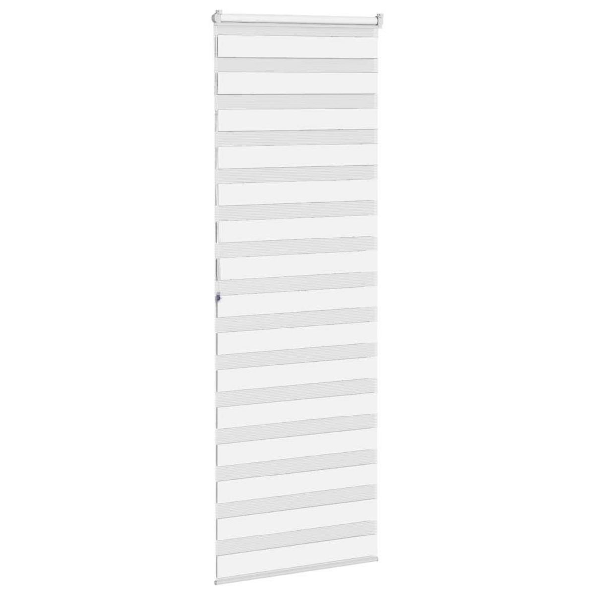 VIDAXL Store zebre blanc 80x200 cm largeur du tissu 75,9 cm polyester