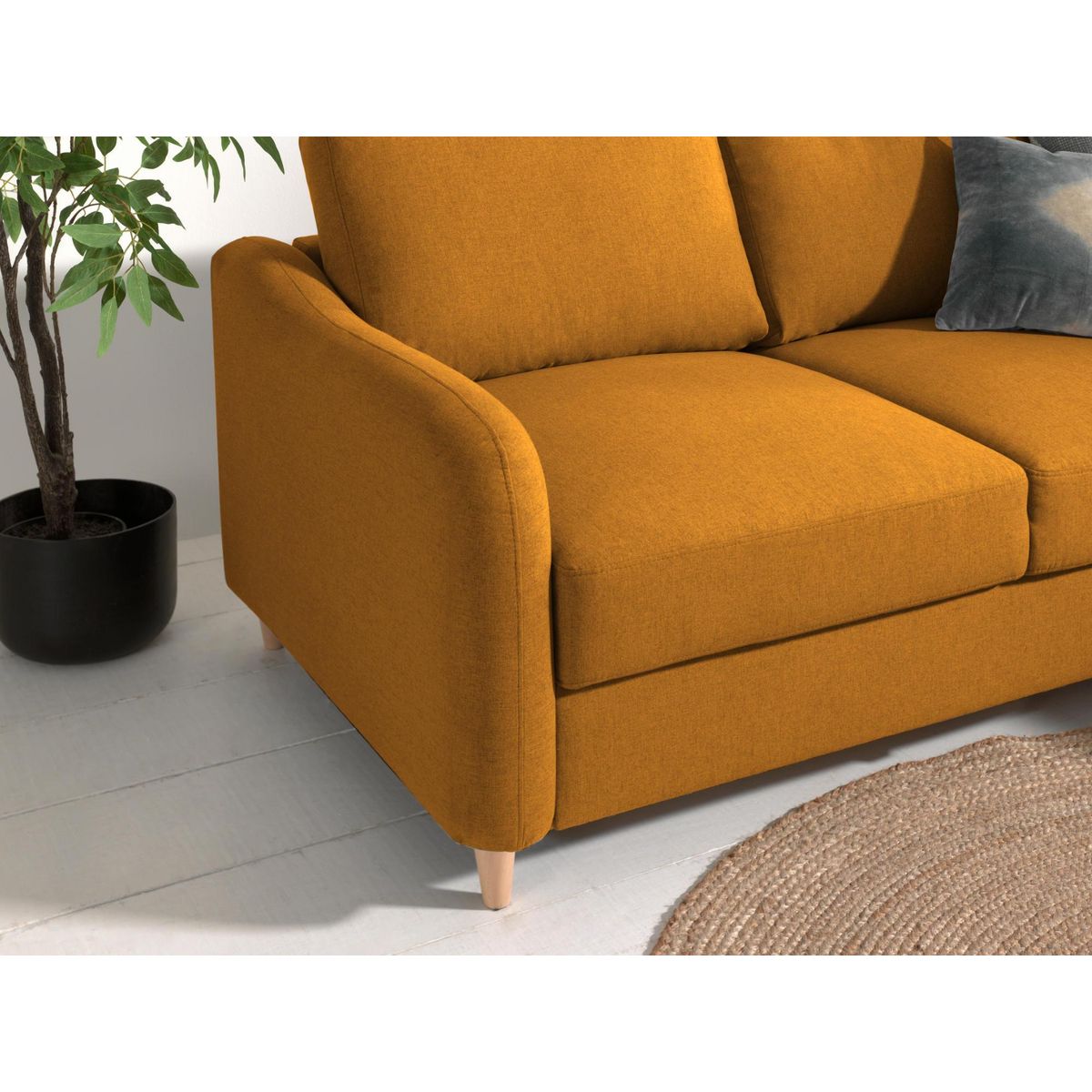 LISA DESIGN Will - canapé d'angle droit - convertible - 5 places - en tissu