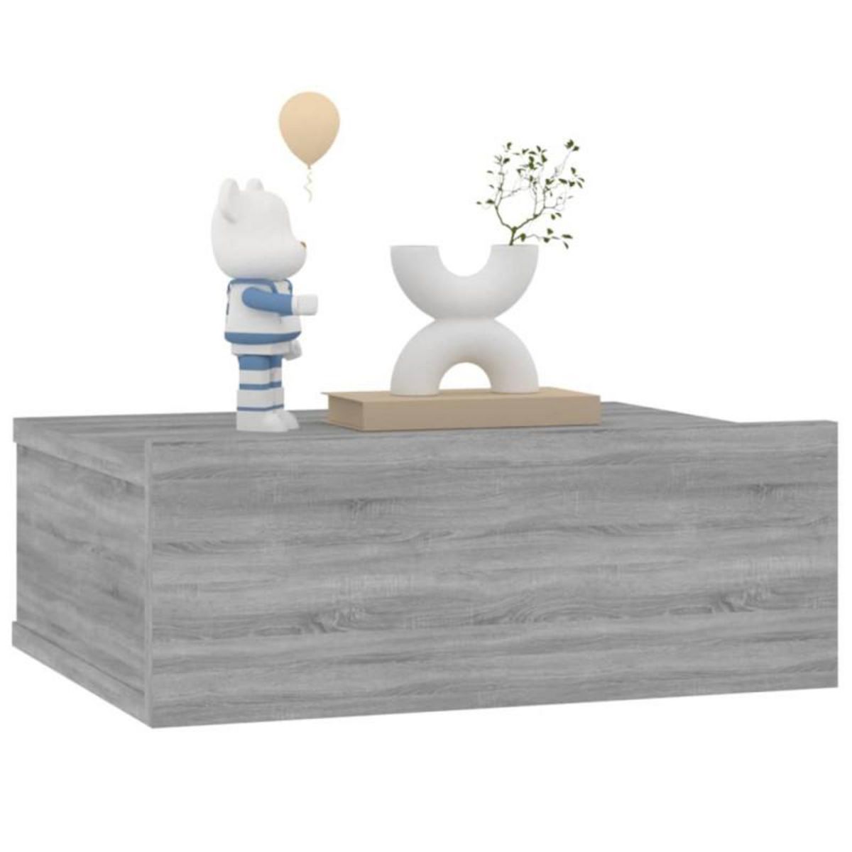 VIDAXL Table de chevet flottante Sonoma gris 40x30x15 cm