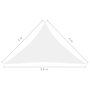 VIDAXL Voile de parasol tissu oxford triangulaire 4x4x5,8 m blanc