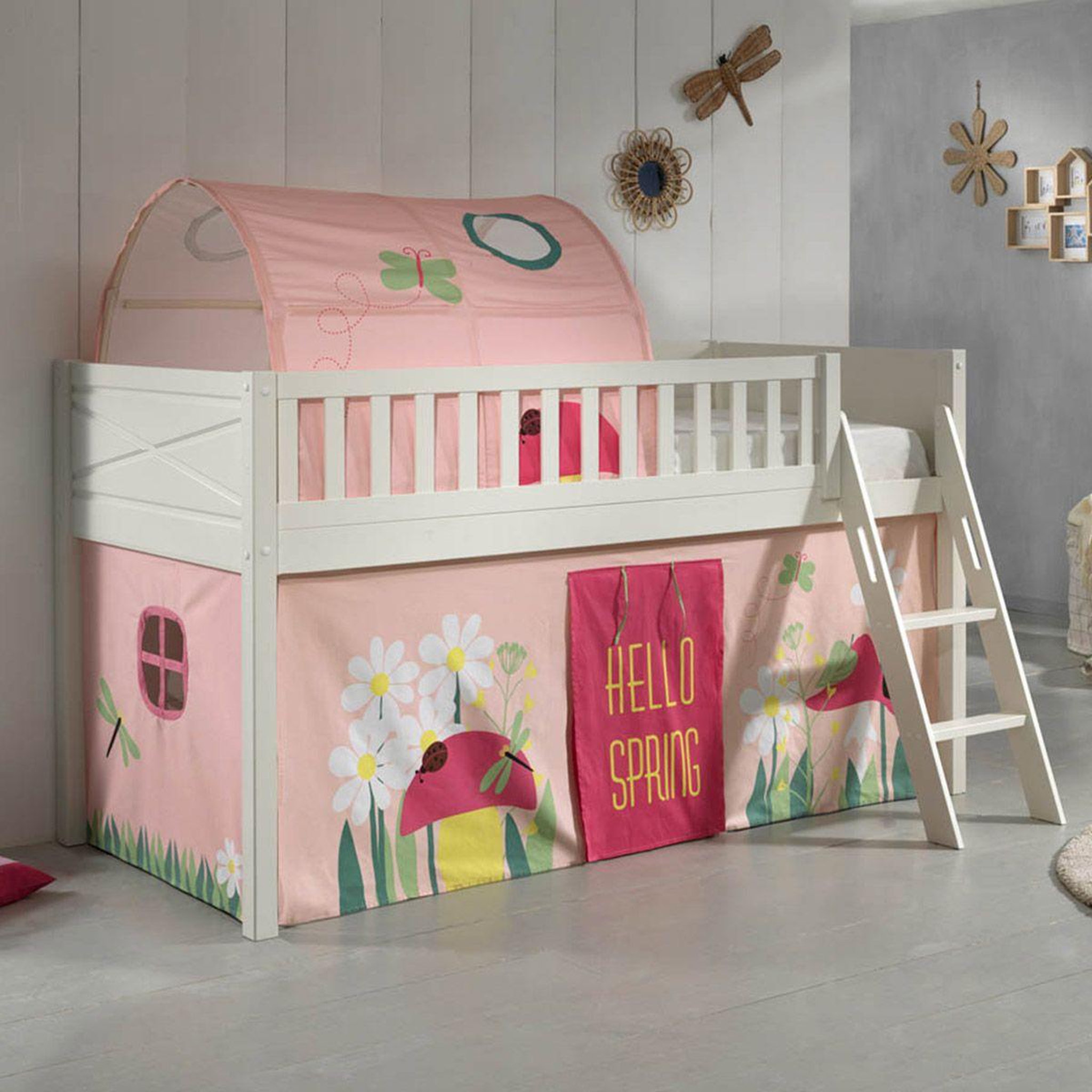 Voir la diapositive 6 : Paris Prix Lit enfant tente & tunnel  scott spring  90x200cm blanc