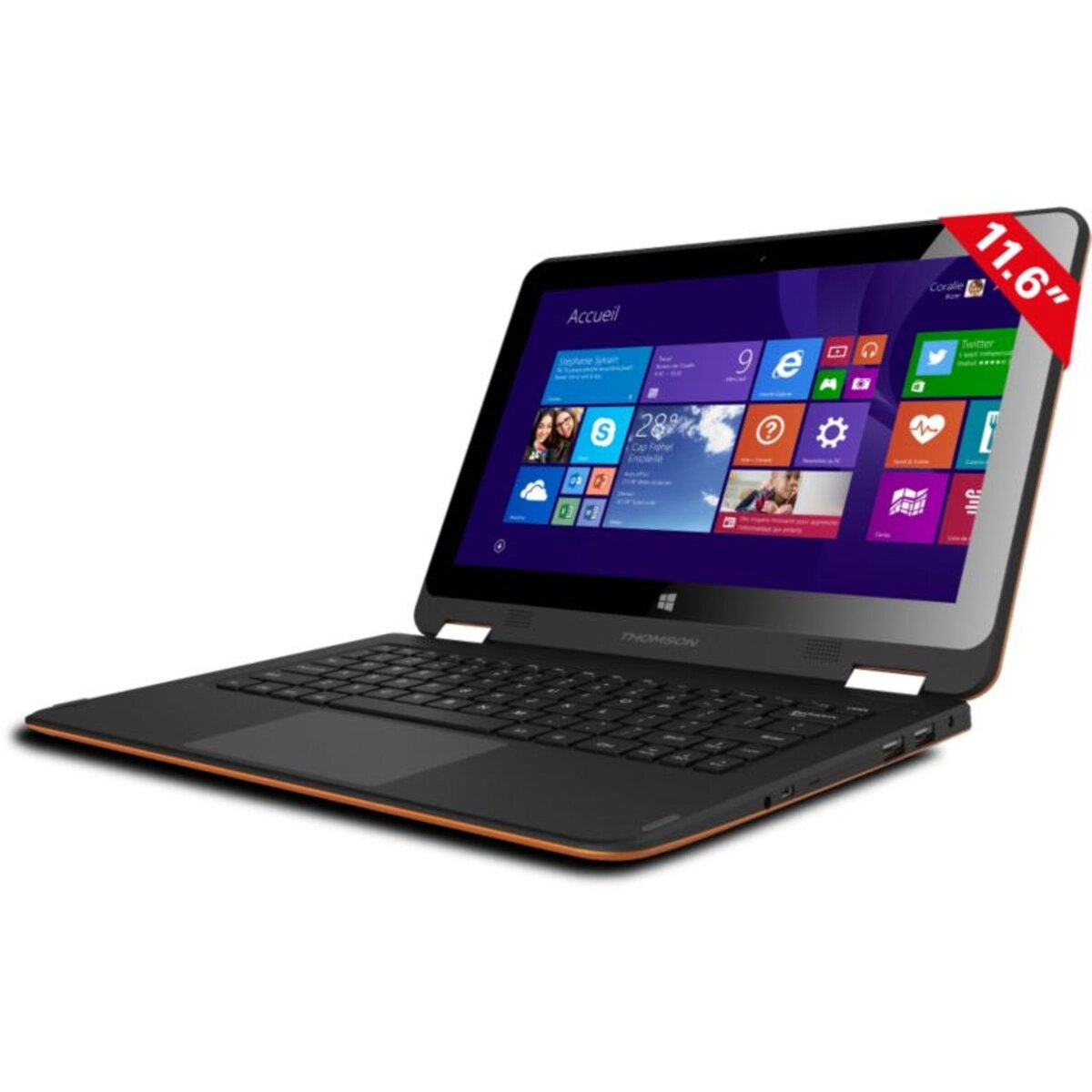 THOMSON Notebook convertible TH-360R12.32CTW - Blanc / Noir
