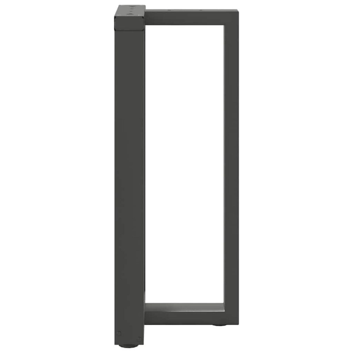 VIDAXL Pieds de table de bar forme de T 2 pcs anthracite acier