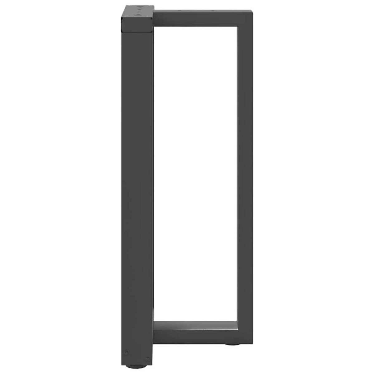 VIDAXL Pieds de table de bar forme de T 2 pcs anthracite acier