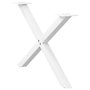 Voir la diapositive 5 : VIDAXL Pieds de table basse forme de X 2 pcs blanc 70x(42-43) cm acier