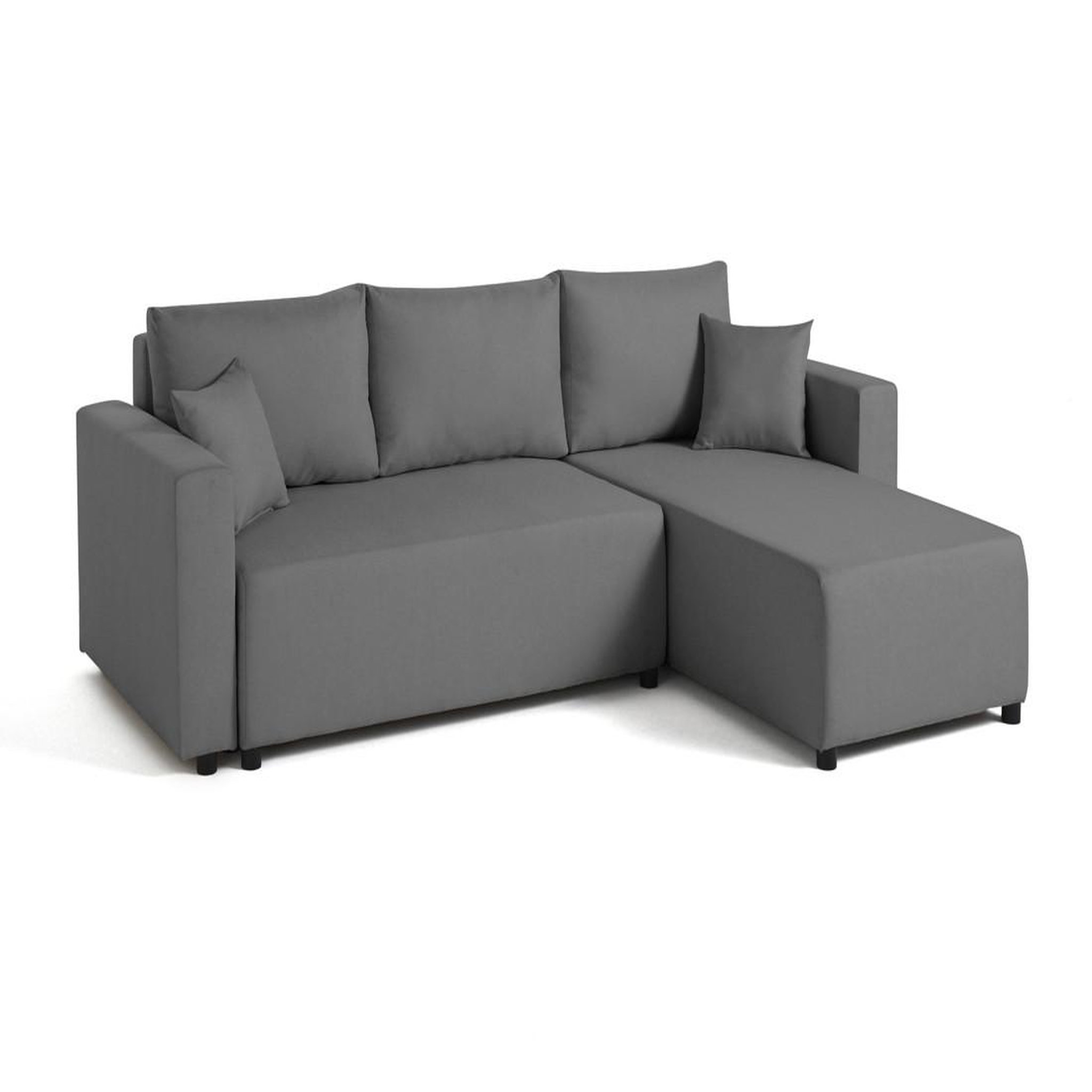 Voir la diapositive 5 : BEST MOBILIER Regala - canapé d'angle réversible - 4 places - convertible avec coffre - en tissu