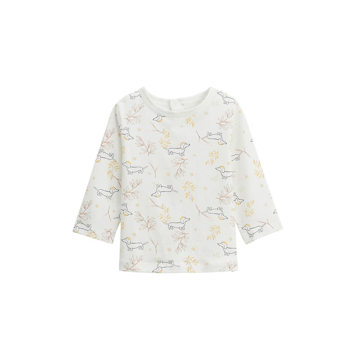 Petit Béguin Ensemble salopette bébé en molleton et t-shirt Emilie