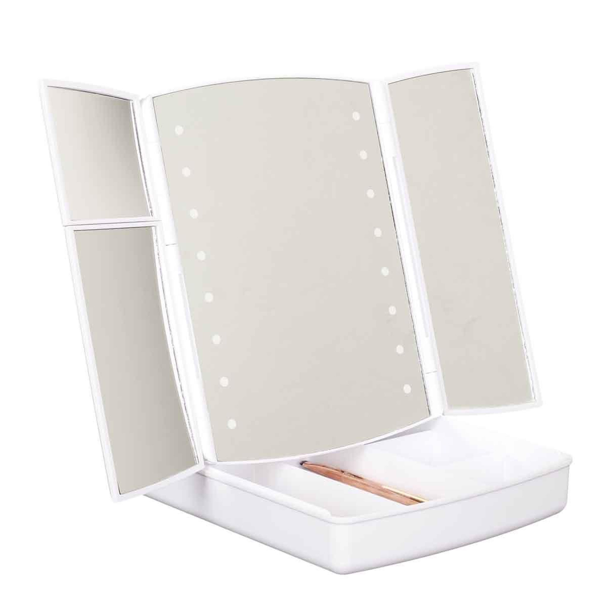 Cosmetic Club Miroir led  tiroir de rangement  24cm blanc