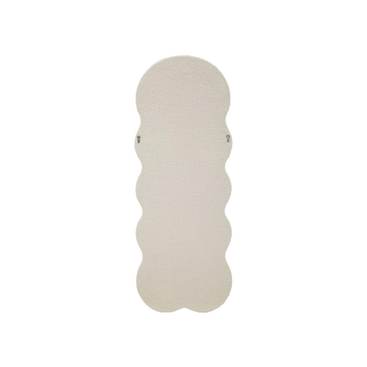Paris Prix Miroir Mural en Tissu Bouclé  Teddy  160cm Crème