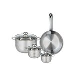 ELO Ensemble de 1 Poêle de cuisson 28 cm et 3 faitouts 12, 14 et 24 cm Elo Profi Brillant